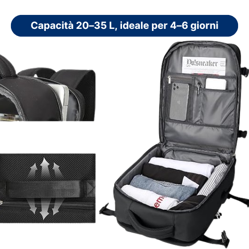 Zaino da viaggio aereo bagaglio a mano