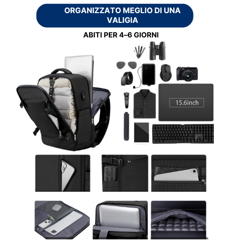 Zaino da viaggio aereo per uomo e donna